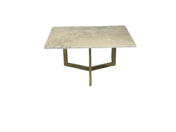 Luxery Arabescato Marmer Salontafel Wit Gepolijst Langwerpig Onderstel-Driepoot 72x62
