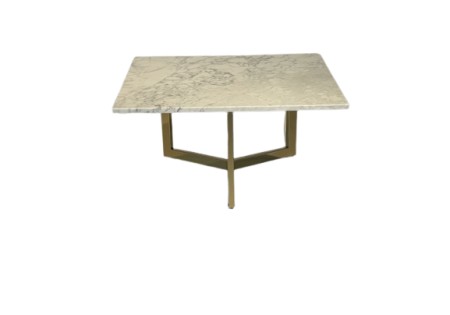 Luxery Arabescato Marmer Salontafel Wit Gepolijst Langwerpig Onderstel-Driepoot 72x62
